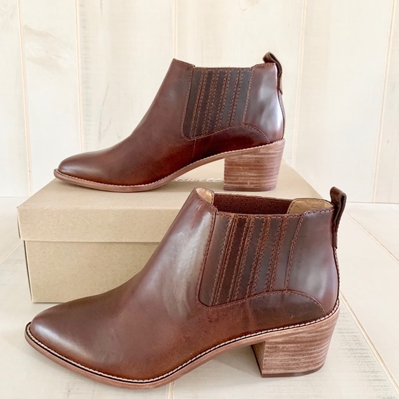Madewell Shoes - Madewell The Bonham Bootie Cherry Wood 8.5 NIB
